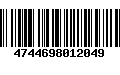 Código de Barras 4744698012049