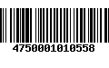 Código de Barras 4750001010558