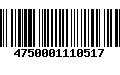 Código de Barras 4750001110517