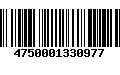 Código de Barras 4750001330977