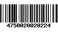 Código de Barras 4750020020224