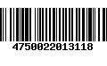 Código de Barras 4750022013118