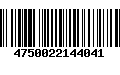 Código de Barras 4750022144041