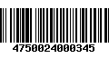 Código de Barras 4750024000345