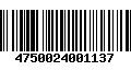 Código de Barras 4750024001137