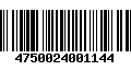 Código de Barras 4750024001144