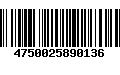 Código de Barras 4750025890136