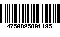 Código de Barras 4750025891195