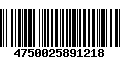 Código de Barras 4750025891218