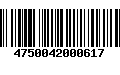 Código de Barras 4750042000617