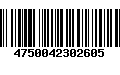 Código de Barras 4750042302605