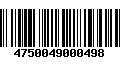 Código de Barras 4750049000498