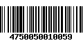 Código de Barras 4750050010059