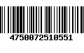 Código de Barras 4750072510551