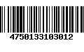 Código de Barras 4750133103012