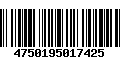 Código de Barras 4750195017425