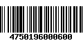 Código de Barras 4750196000600