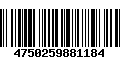 Código de Barras 4750259881184