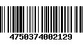 Código de Barras 4750374002129