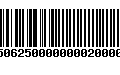 Código de Barras 4750625000000002000000