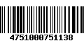 Código de Barras 4751000751138