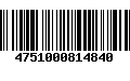 Código de Barras 4751000814840