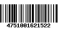 Código de Barras 4751001621522