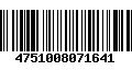 Código de Barras 4751008071641