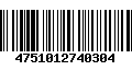 Código de Barras 4751012740304