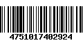 Código de Barras 4751017402924