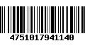 Código de Barras 4751017941140