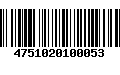 Código de Barras 4751020100053