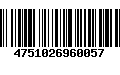 Código de Barras 4751026960057