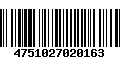 Código de Barras 4751027020163