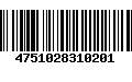 Código de Barras 4751028310201