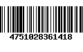 Código de Barras 4751028361418