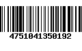 Código de Barras 4751041350192