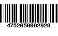 Código de Barras 4752050002928