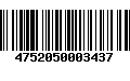 Código de Barras 4752050003437