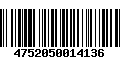 Código de Barras 4752050014136