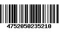 Código de Barras 4752050235210