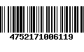 Código de Barras 4752171006119