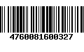 Código de Barras 4760081600327