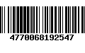 Código de Barras 4770068192547