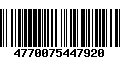 Código de Barras 4770075447920