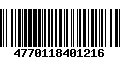 Código de Barras 4770118401216