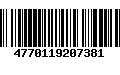 Código de Barras 4770119207381