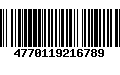 Código de Barras 4770119216789