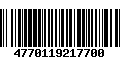 Código de Barras 4770119217700