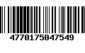 Código de Barras 4770175047549